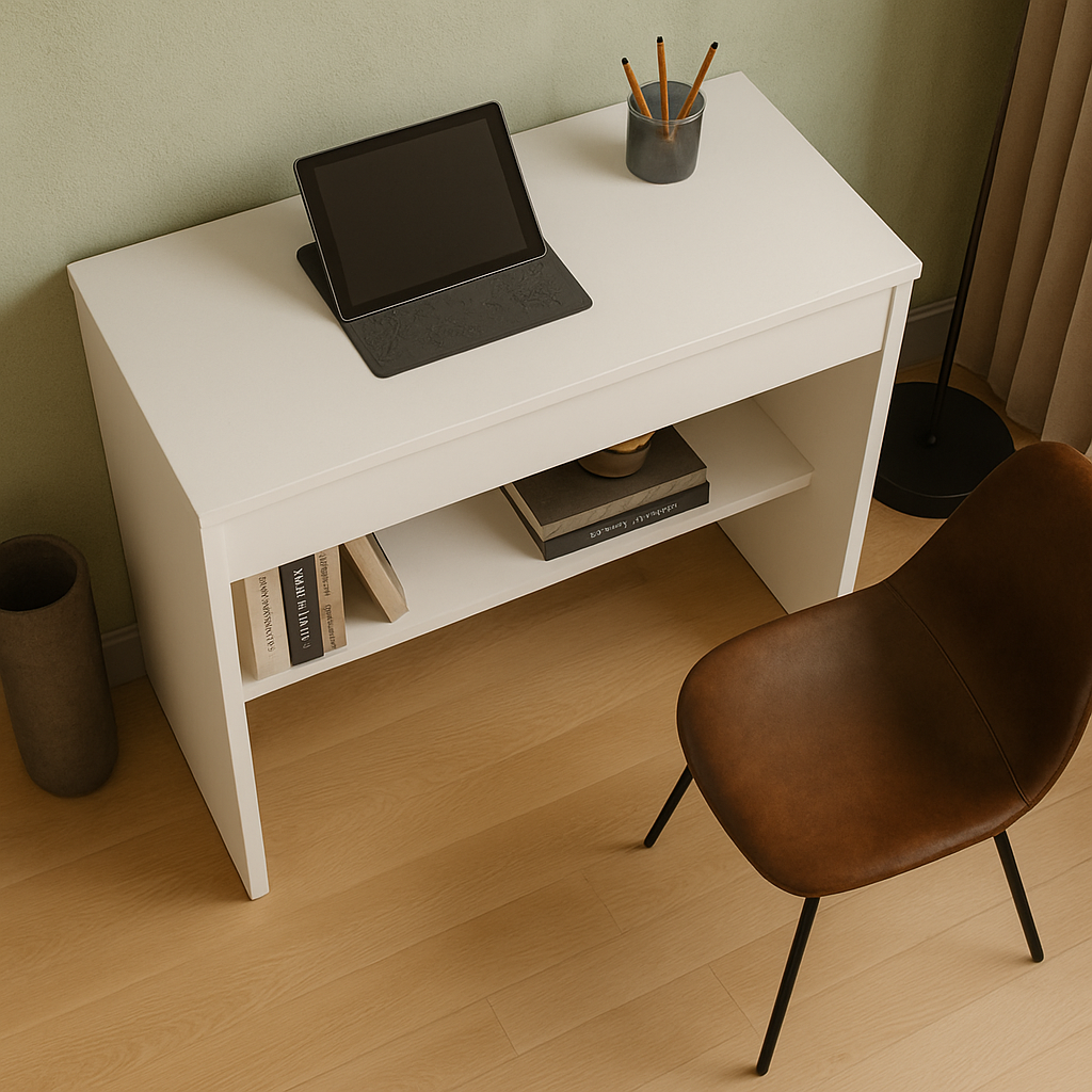 Mesa Computador Multiuso Escritório 1 Gaveta Prateleira Mais Vendida