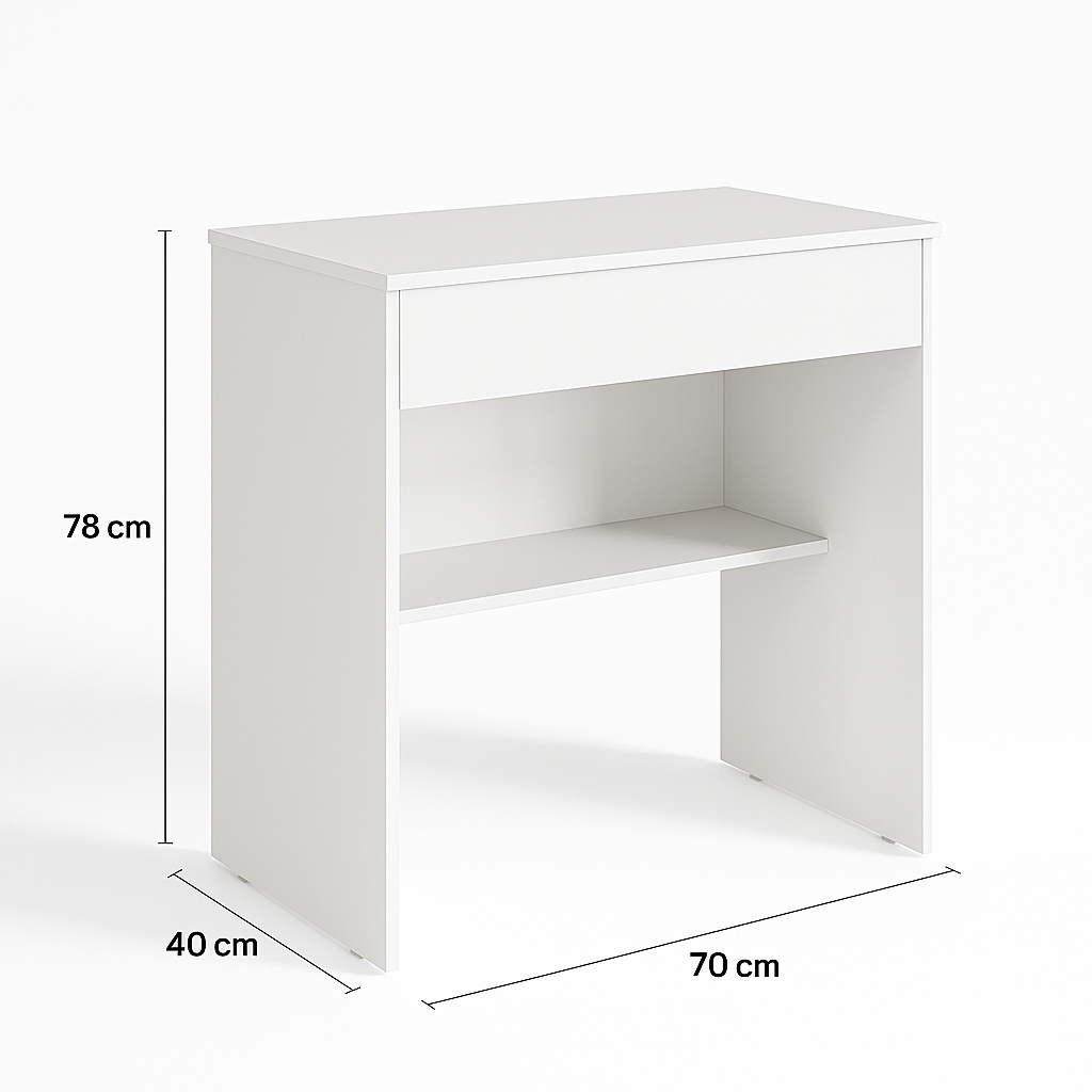 Mesa Computador Multiuso Escritório 1 Gaveta Prateleira Mais Vendida