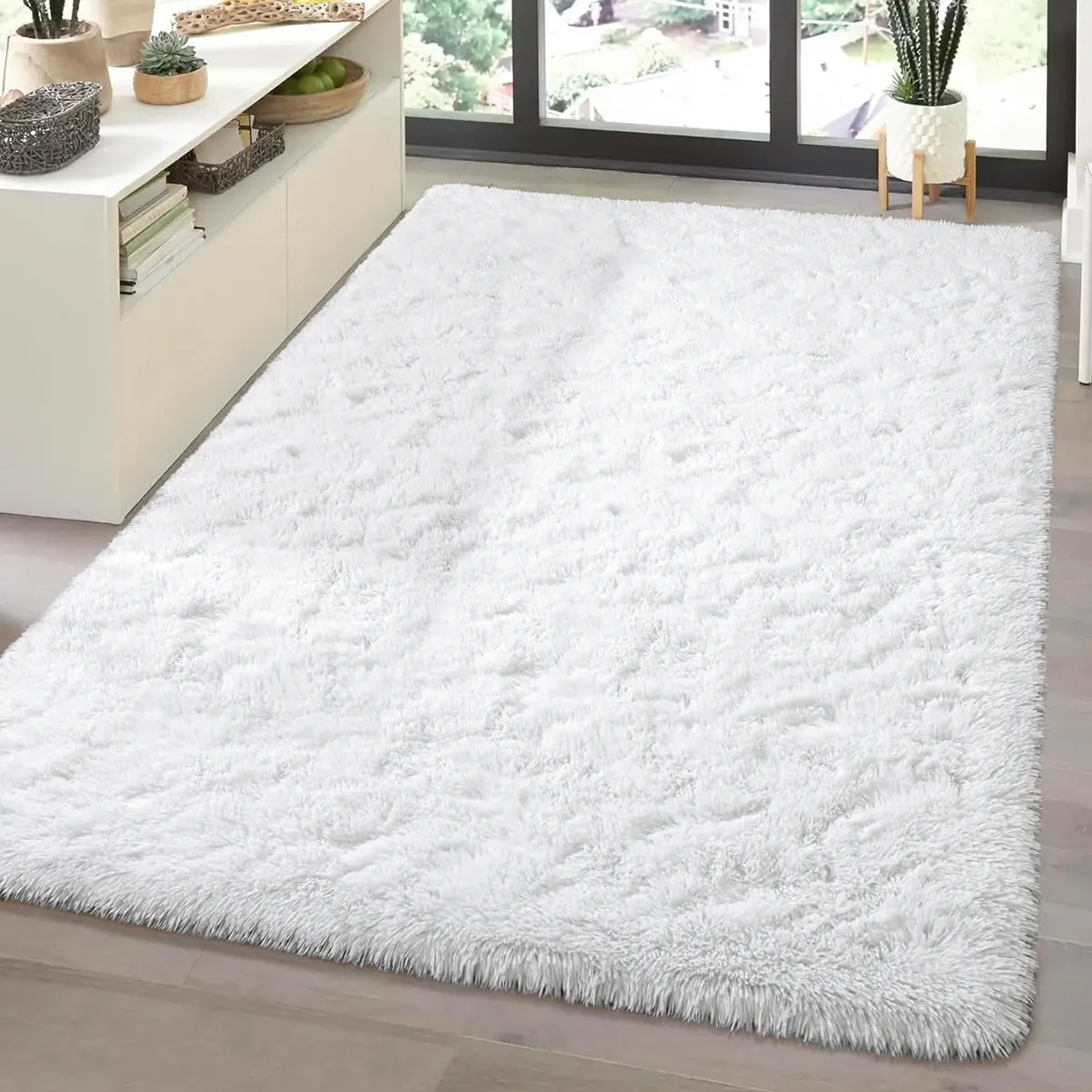 Tapete Felpudo 1,50 x 2,00 Sala Quarto Branco