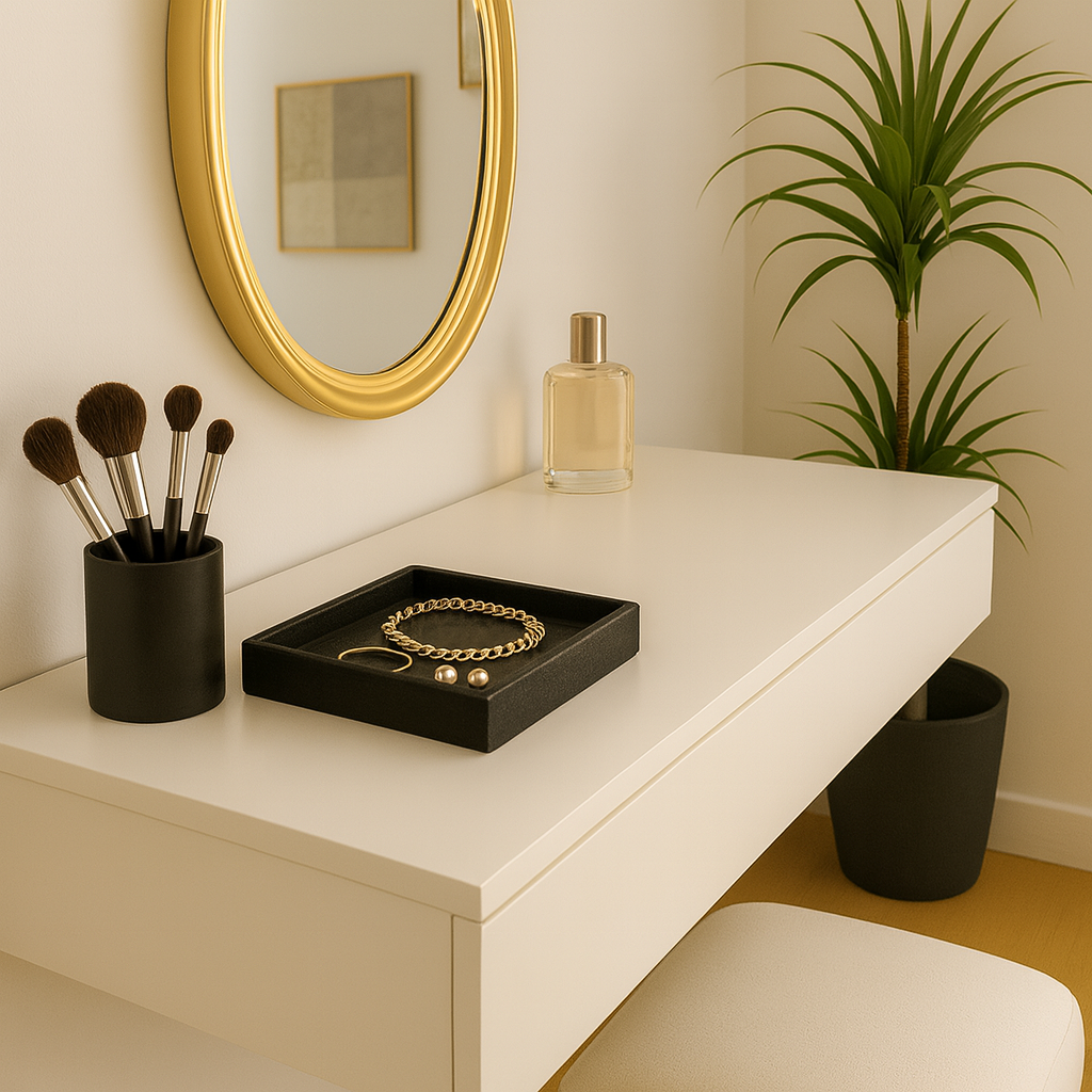 Penteadeira Com Gaveta 100CM Console Camarim Com Corrediças Metalicas