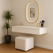 Penteadeira Com Gaveta 100CM Console Camarim Com Corrediças Metalicas