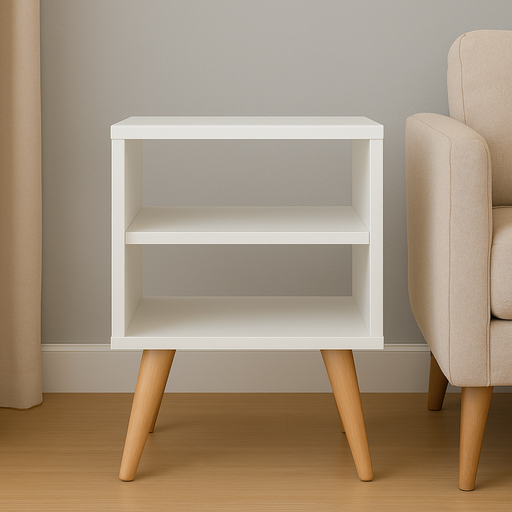 Mesa de Cabeceira Retro para Quarto Casal ou Solteiro Nicho Decoração Criado Nix