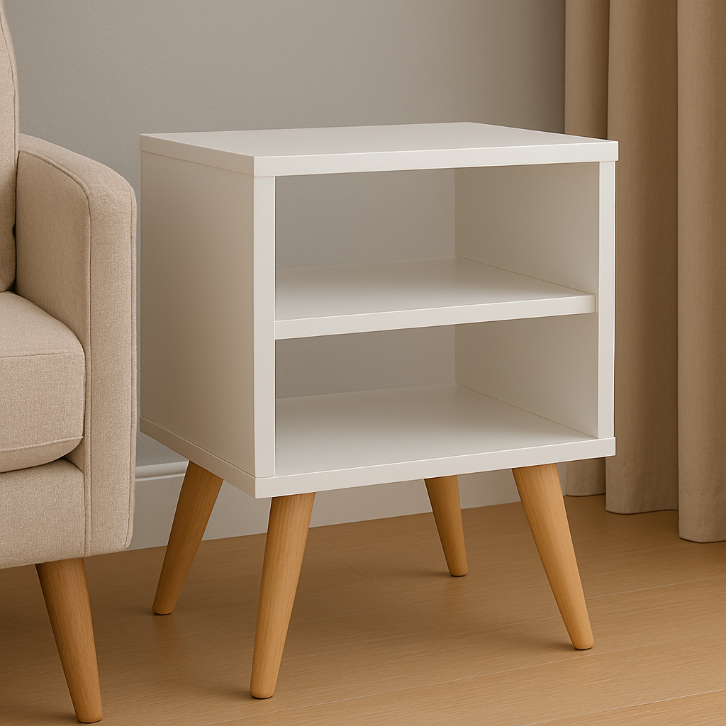 Mesa de Cabeceira Retro para Quarto Casal ou Solteiro Nicho Decoração Criado Nix