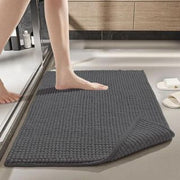 Tapete de Banheiro 40 x 60 Antiderrapante Microfibra Bolinha Macarrão Chumbo
