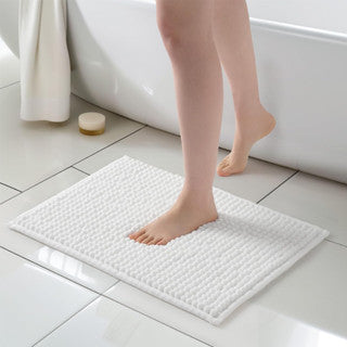 Tapete de Banheiro 40 x 60 Antiderrapante Microfibra Bolinha Macarrão Verde