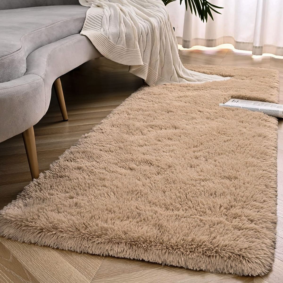 Tapete Passadeira 0,60 x 2,00 Felpudo Bege