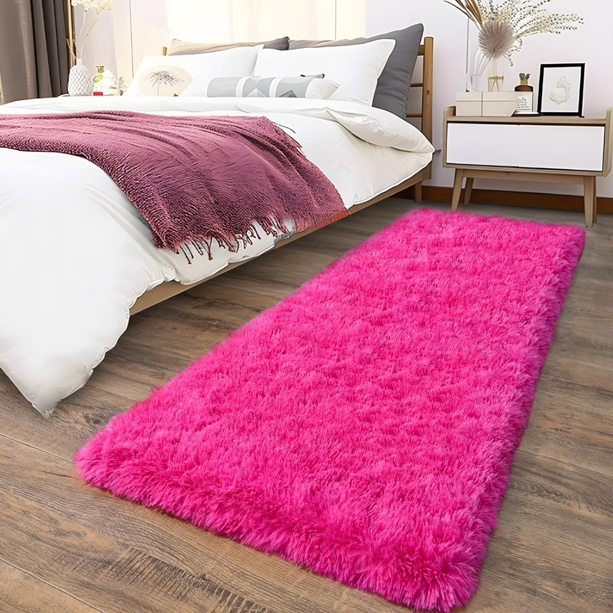 Tapete Passadeira 0,60 x 2,00 Felpudo Pink