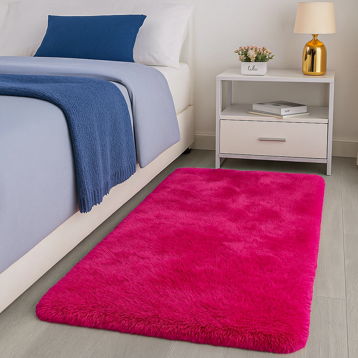 Tapete Passadeira 0,60 x 1,00 Felpudo Pink