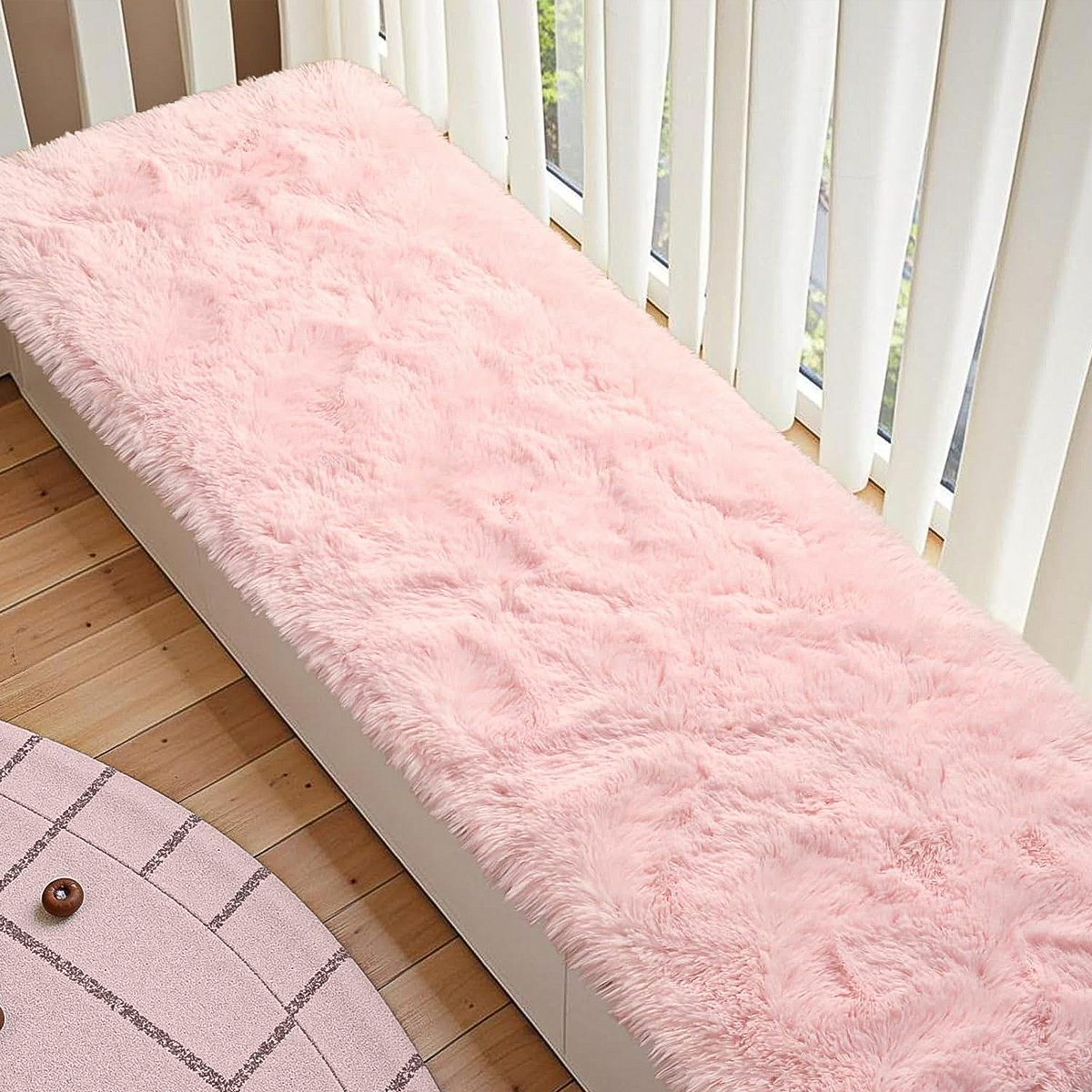 Tapete Passadeira 0,60 x 1,00 Felpudo Rosa