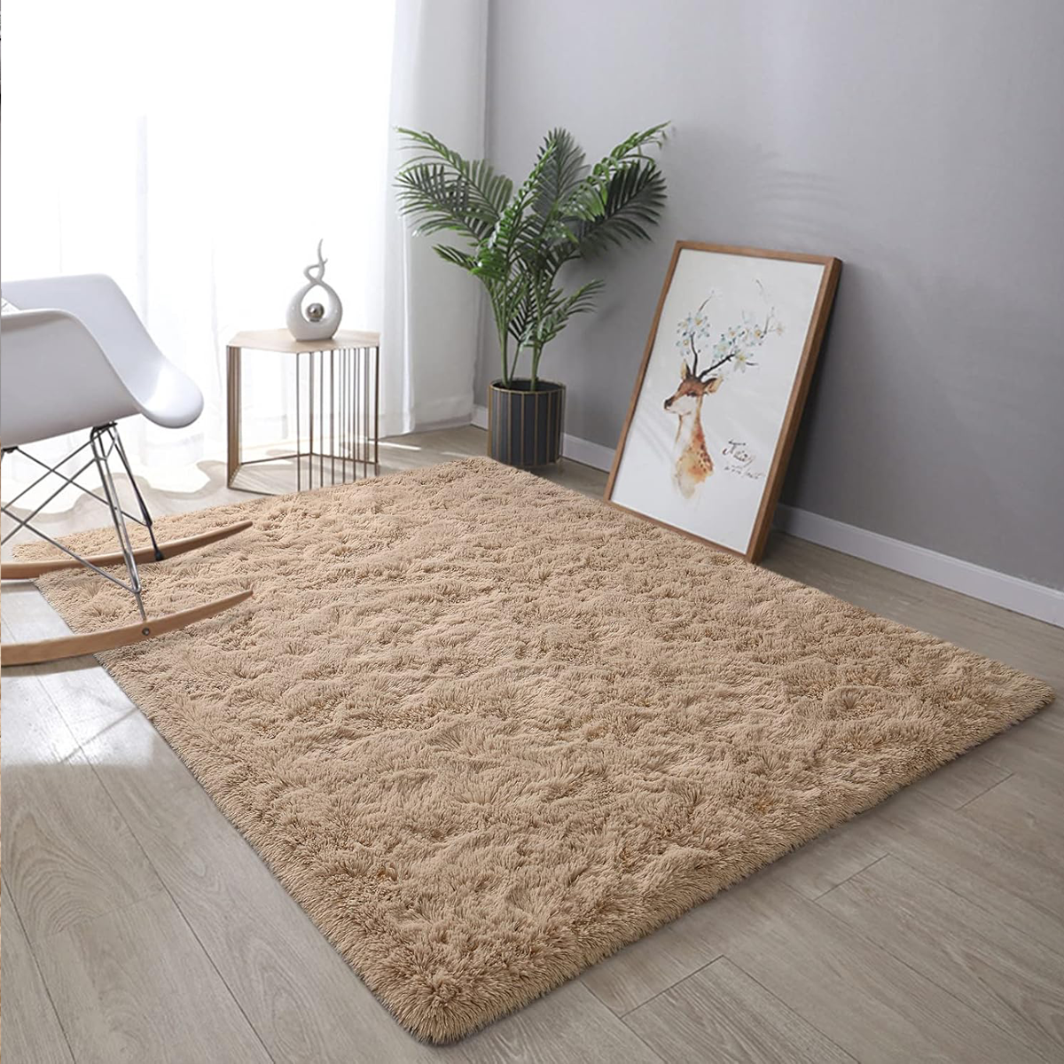 Tapete Felpudo 1,50 x 2,00 Sala Quarto Bege
