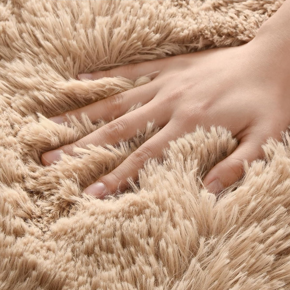 Tapete 4,00x2,00 Peludo Felpudo Sala E Quarto Cores Bege