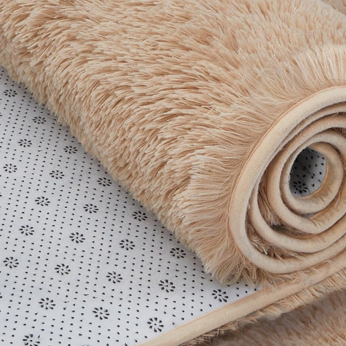 Tapete 4,00x2,00 Peludo Felpudo Sala E Quarto Cores Bege