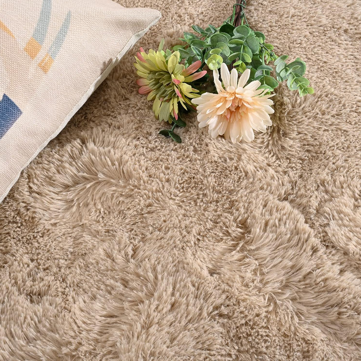 Tapete Felpudo 1,00 x 1,50 Sala Quarto Bege