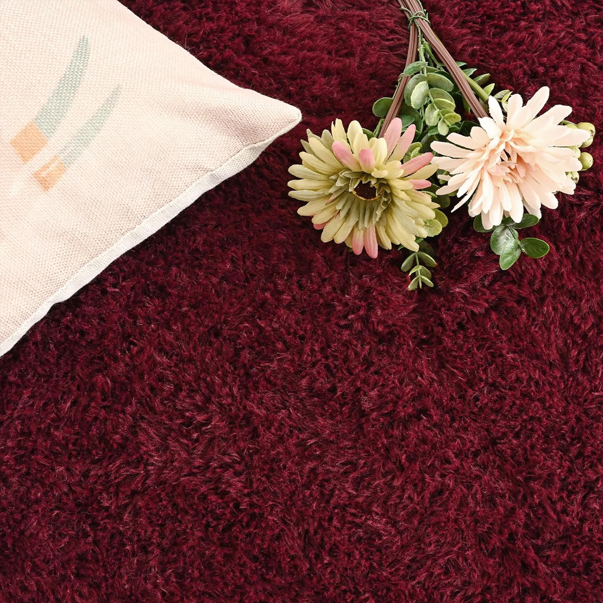 Tapete Passadeira 0,60 x 2,00 Felpudo Bordô