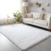 Tapete Felpudo 1,00 x 1,50 Sala Quarto Branco