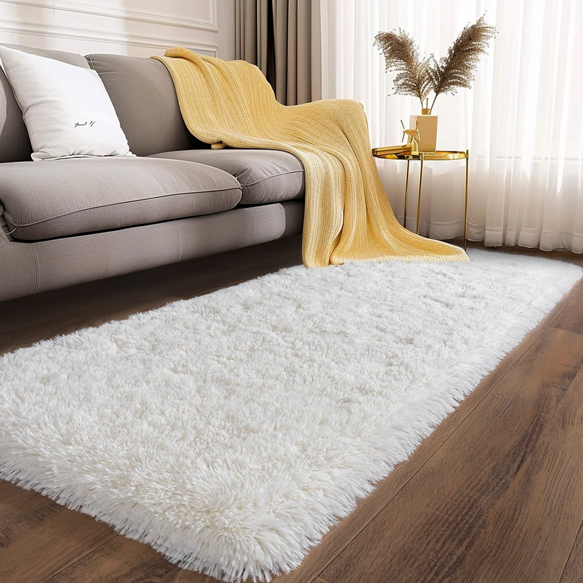 Tapete Passadeira 0,60 x 1,00 Felpudo Branco