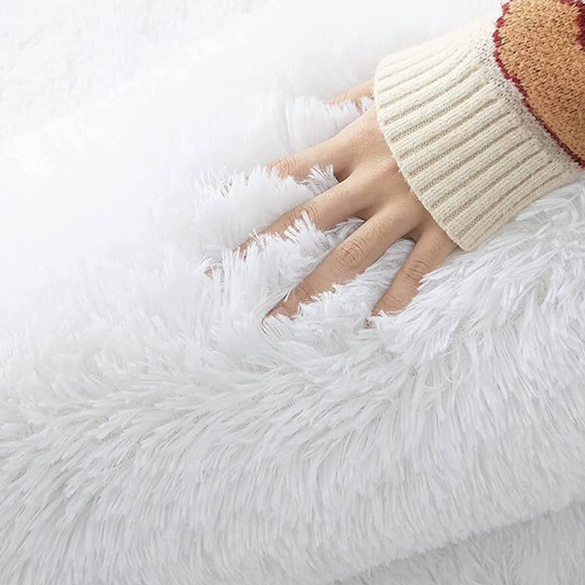 Tapete 4,00x2,00 Peludo Felpudo Sala E Quarto Cores Branco