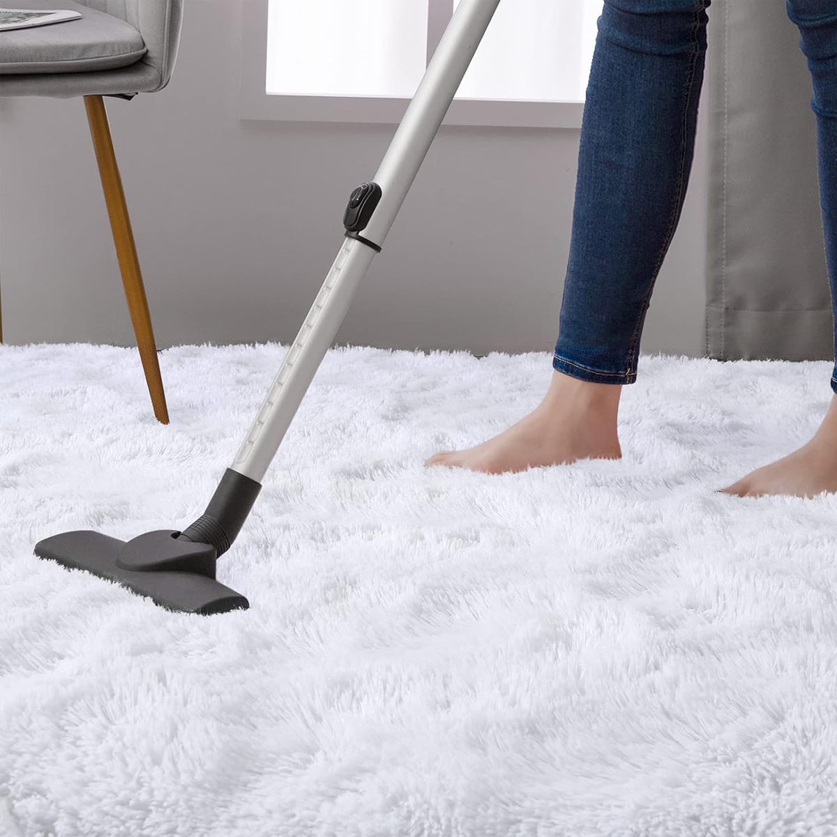 Tapete 4,00x2,00 Peludo Felpudo Sala E Quarto Cores Branco