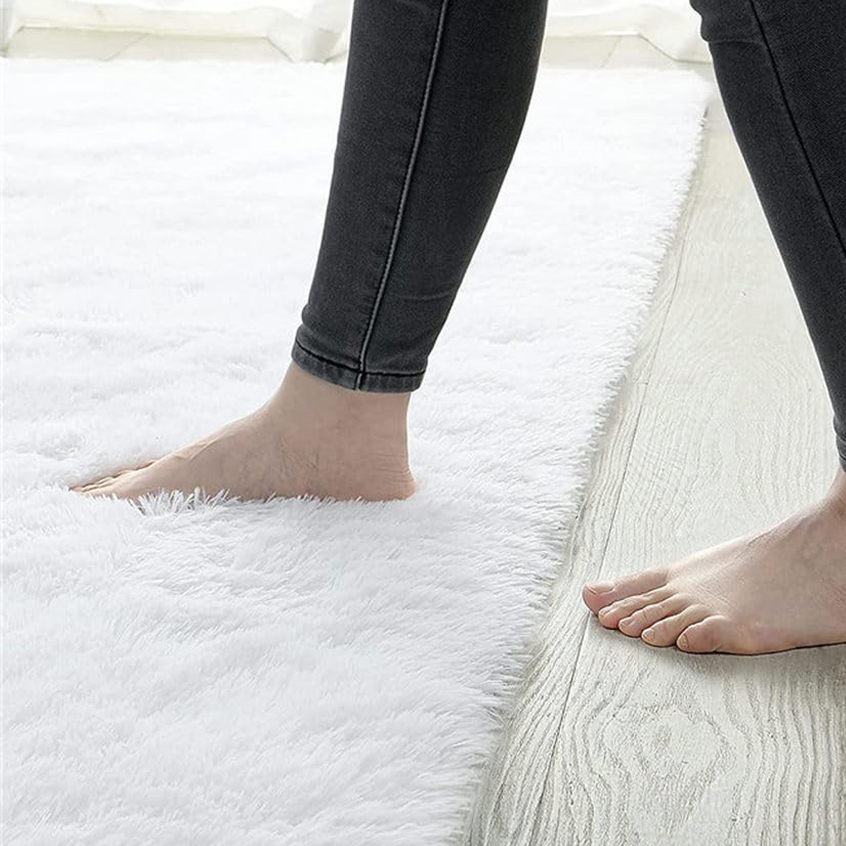 Tapete 4,00x2,00 Peludo Felpudo Sala E Quarto Cores Branco