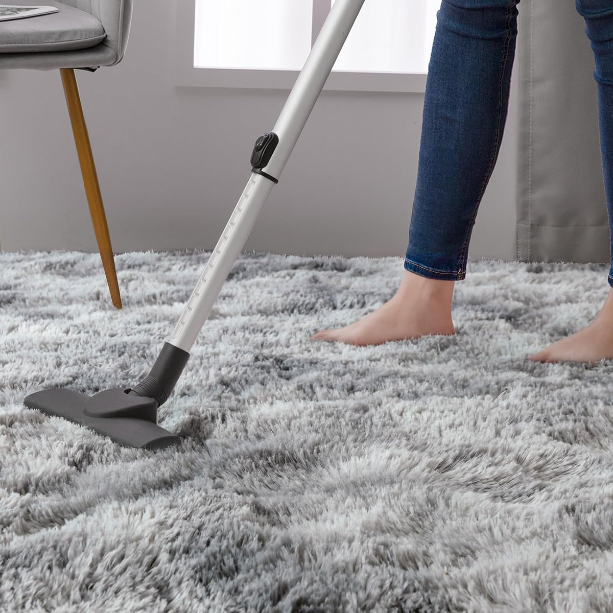 Tapete 4,00x2,00 Peludo Felpudo Sala E Quarto Cores Cinza Mesclado