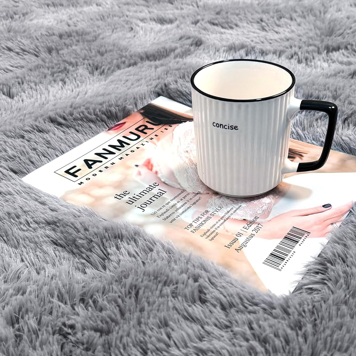 Tapete Felpudo 1,50 x 2,00 Sala Quarto Cinza Mesclado