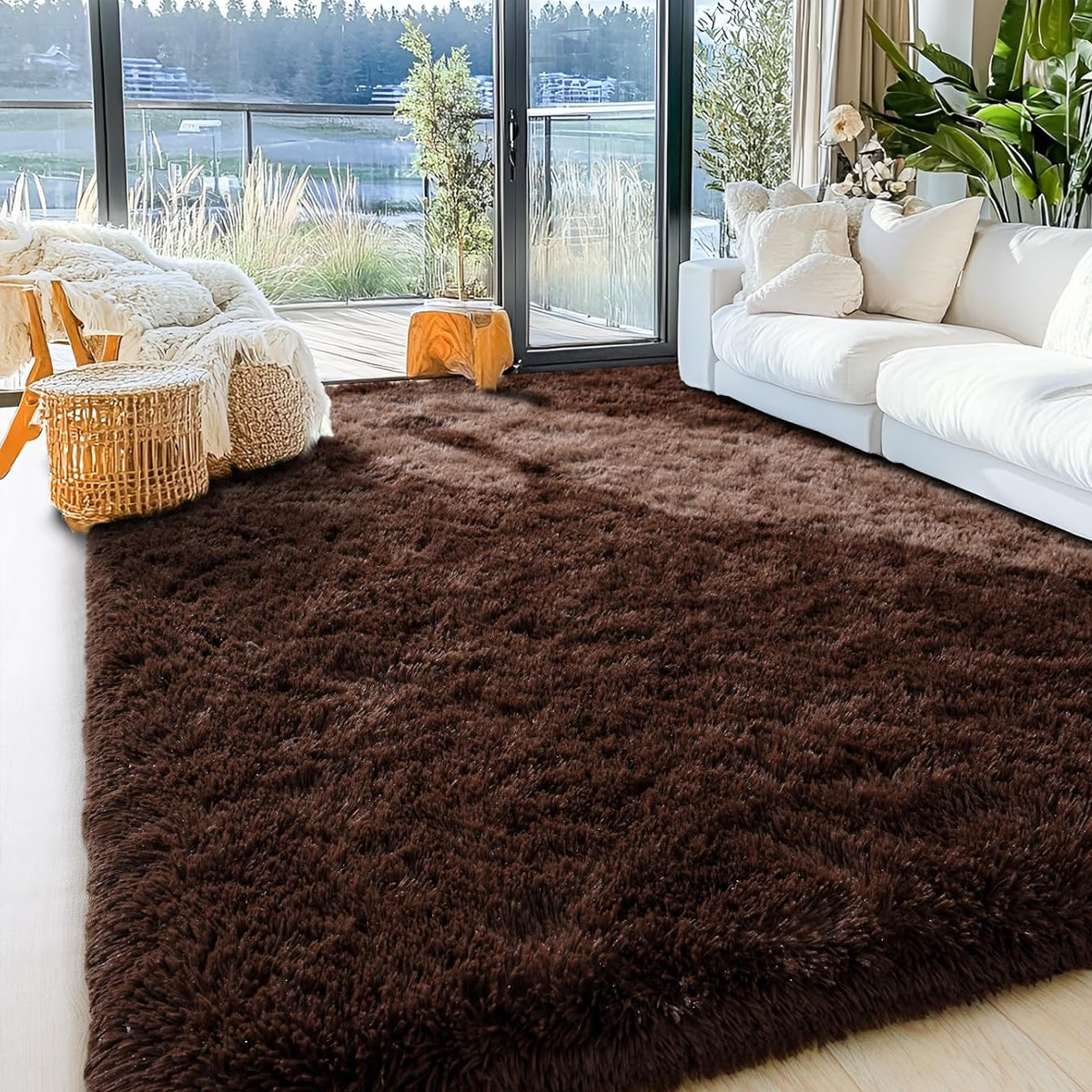 Tapete Felpudo 1,50 x 2,00 Sala Quarto Chocolate