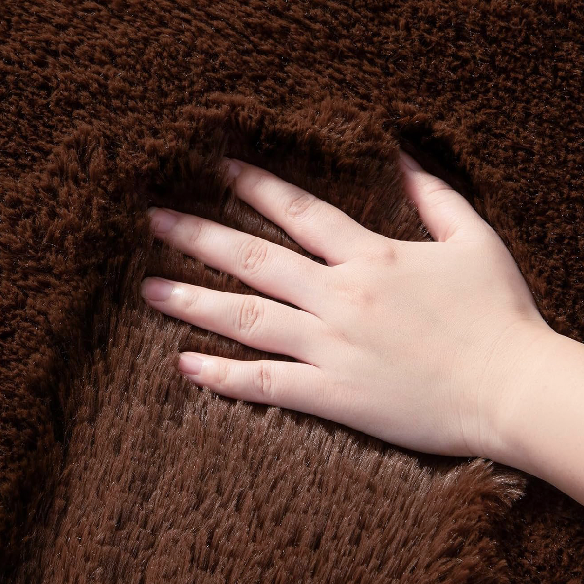 Tapete 4,00x2,00 Peludo Felpudo Sala E Quarto Cores Chocolate