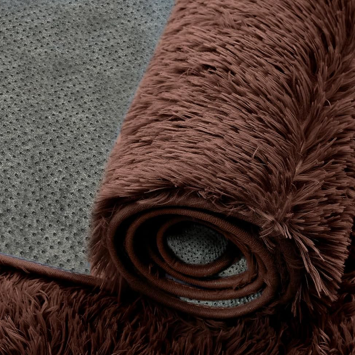 Tapete 4,00x2,00 Peludo Felpudo Sala E Quarto Cores Chocolate