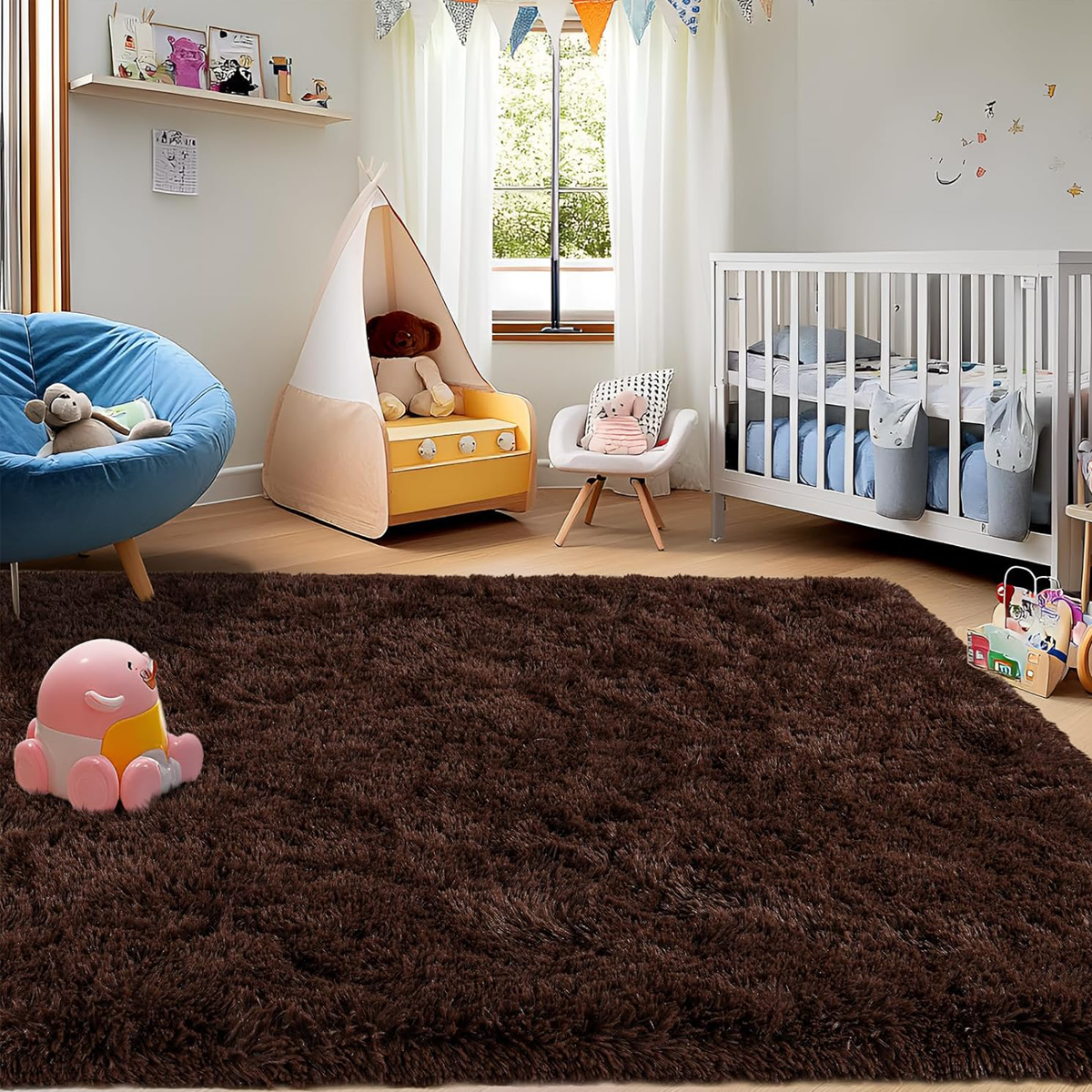 Tapete Felpudo 1,50 x 2,00 Sala Quarto Chocolate