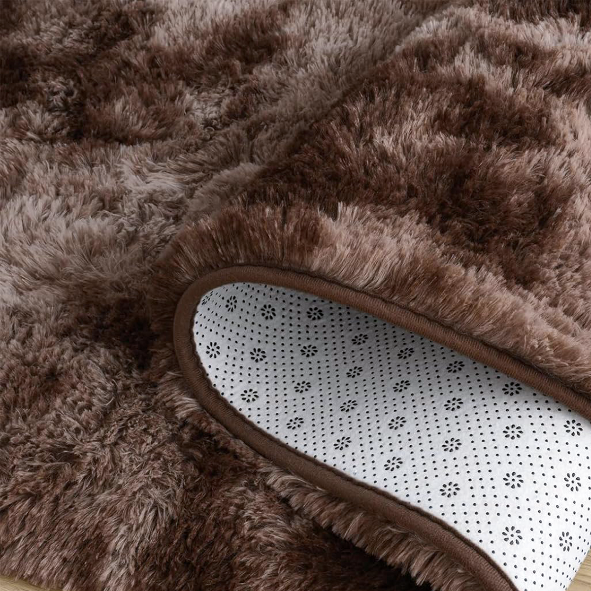 Tapete 4,00x2,00 Peludo Felpudo Sala E Quarto Cores Marrom Mesclado