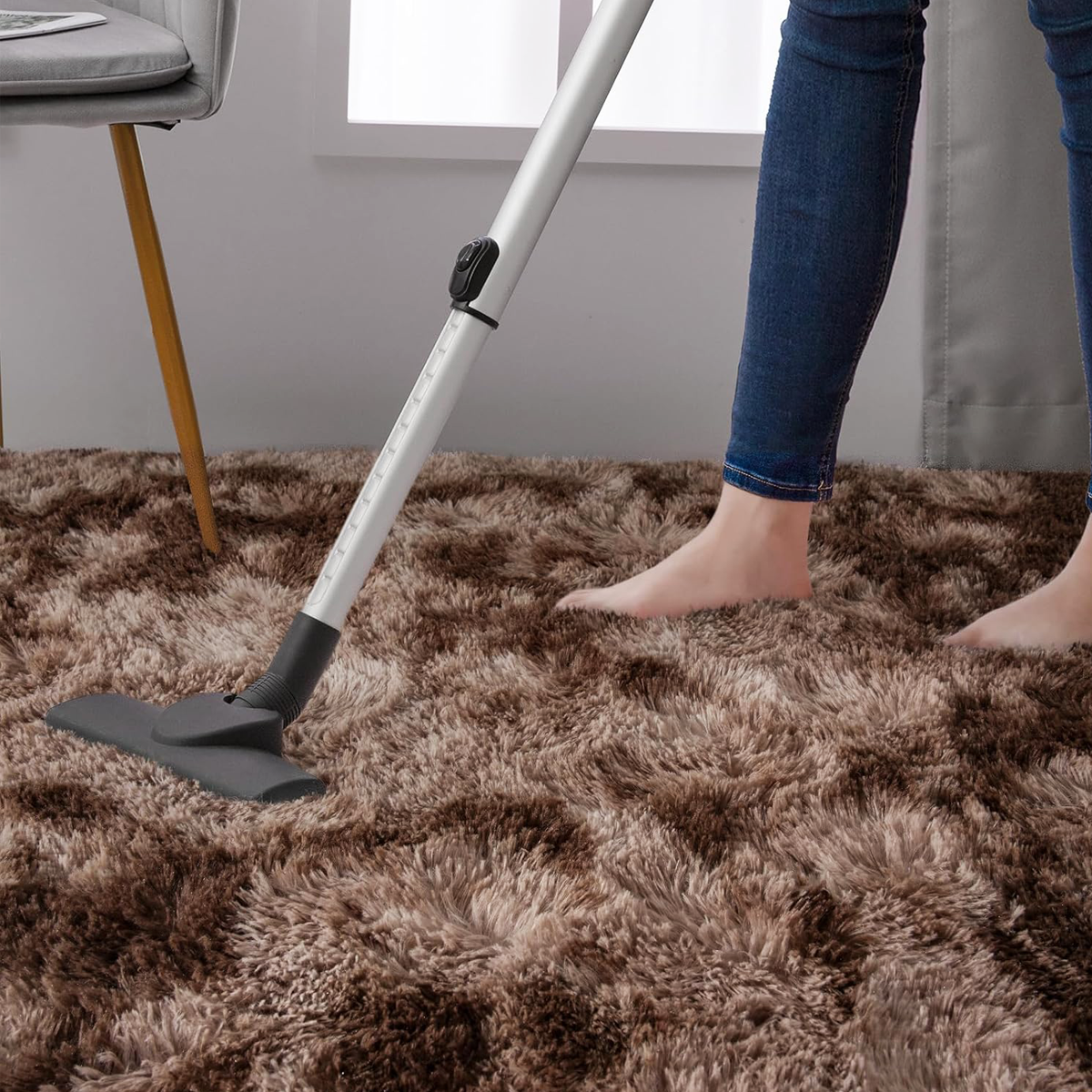 Tapete 4,00x2,00 Peludo Felpudo Sala E Quarto Cores Marrom Mesclado