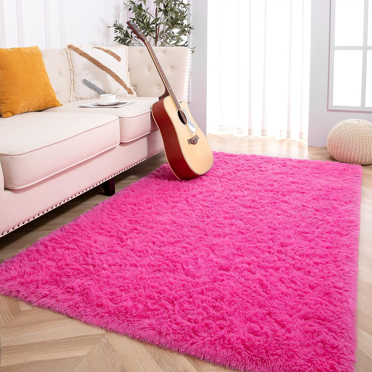 Tapete Felpudo 1,00 x 1,50 Sala Quarto Pink
