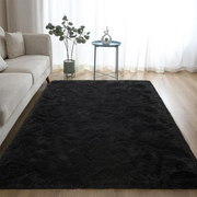 Tapete Felpudo 1,00 x 1,50 Sala Quarto Preto