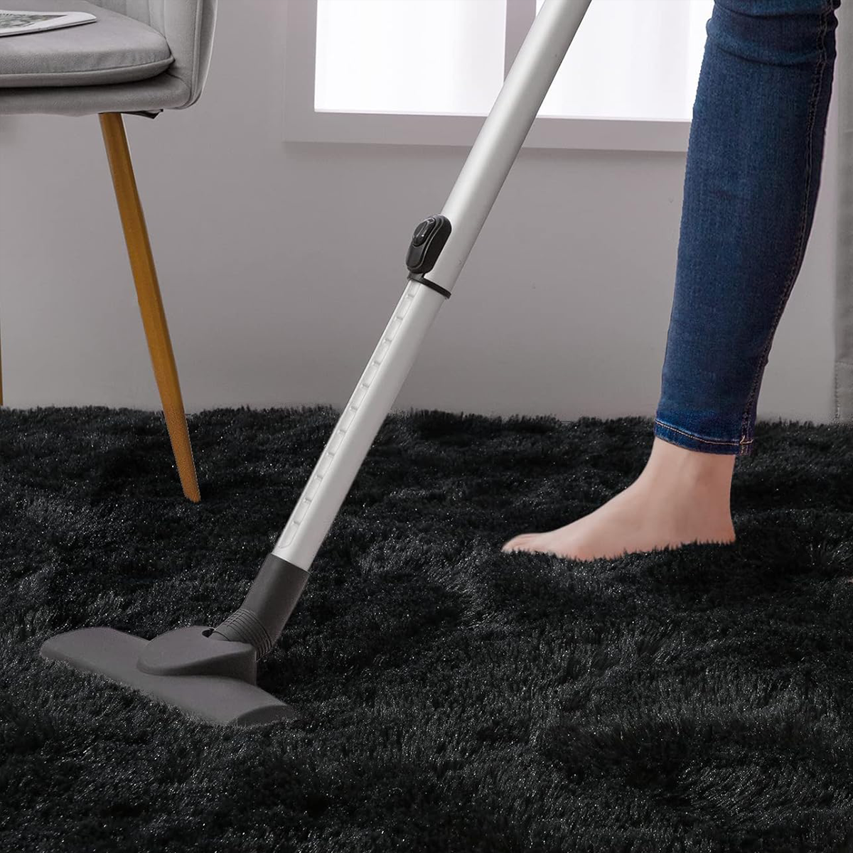 Tapete 4,00x2,00 Peludo Felpudo Sala E Quarto Cores Preto