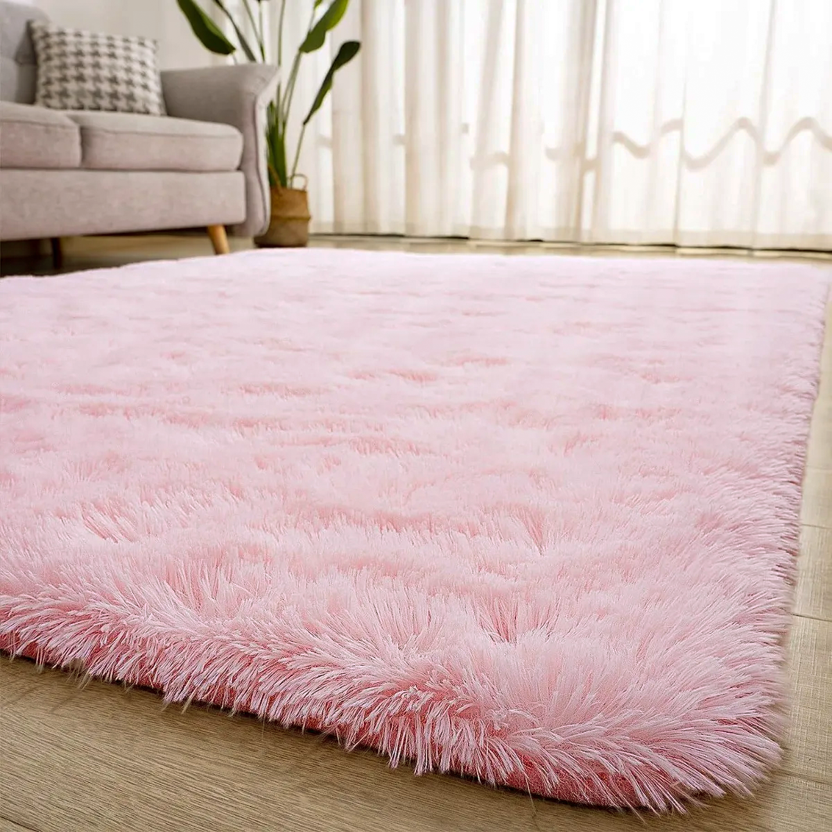 Tapete Felpudo 1,50 x 2,00 Sala Quarto Rosa