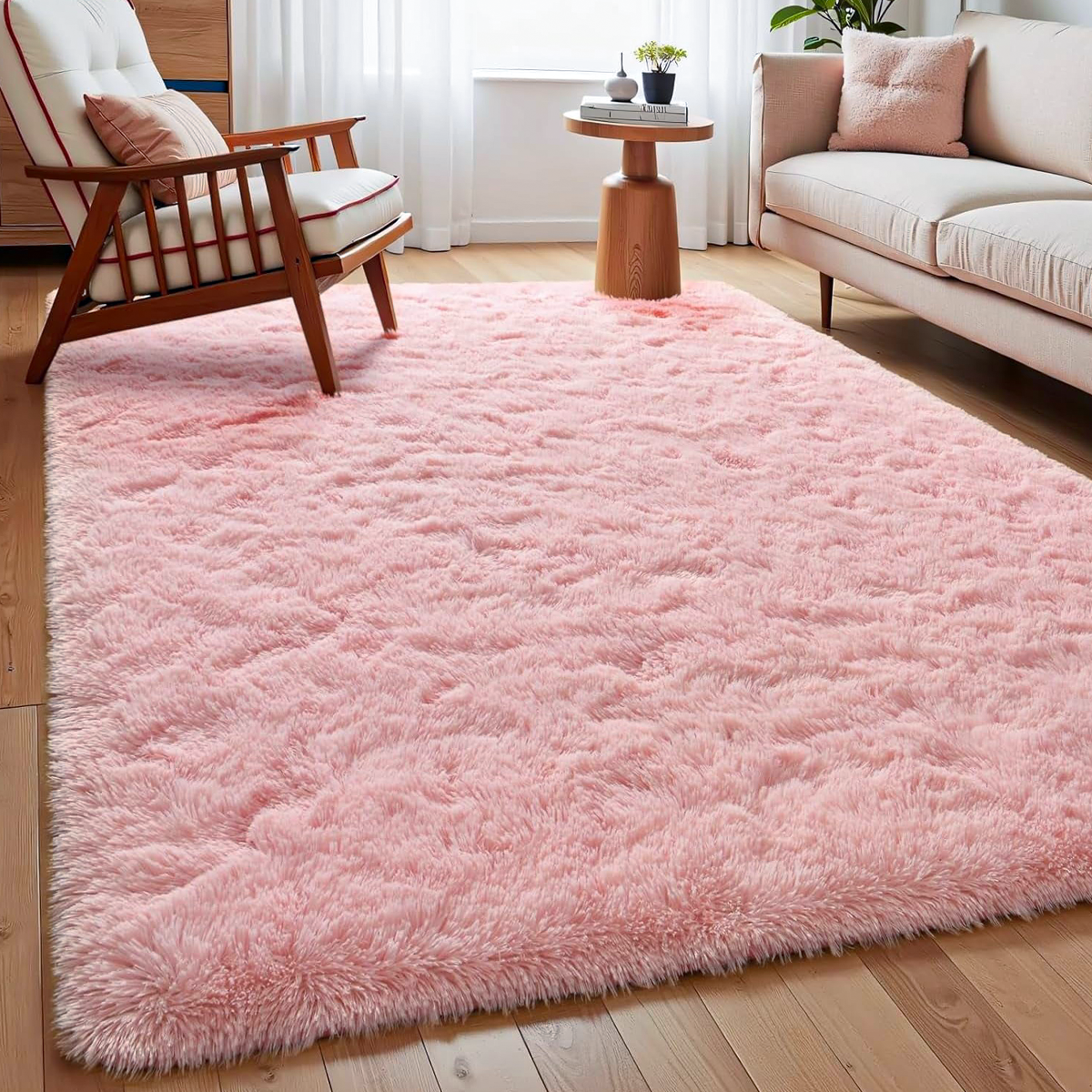 Tapete Felpudo 1,00 x 1,50 Sala Quarto Rosa