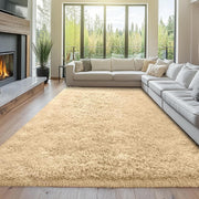 Tapete 4,00x2,00 Peludo Felpudo Sala E Quarto Cores Bege